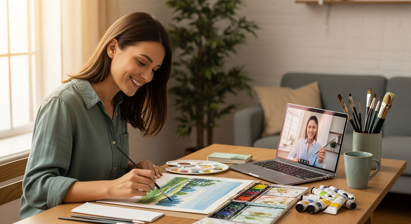 Онлайн-урок акварели